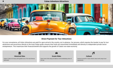 For your convenience, all Visitor Attractions are paid for upon arrival in the country, not in advance.